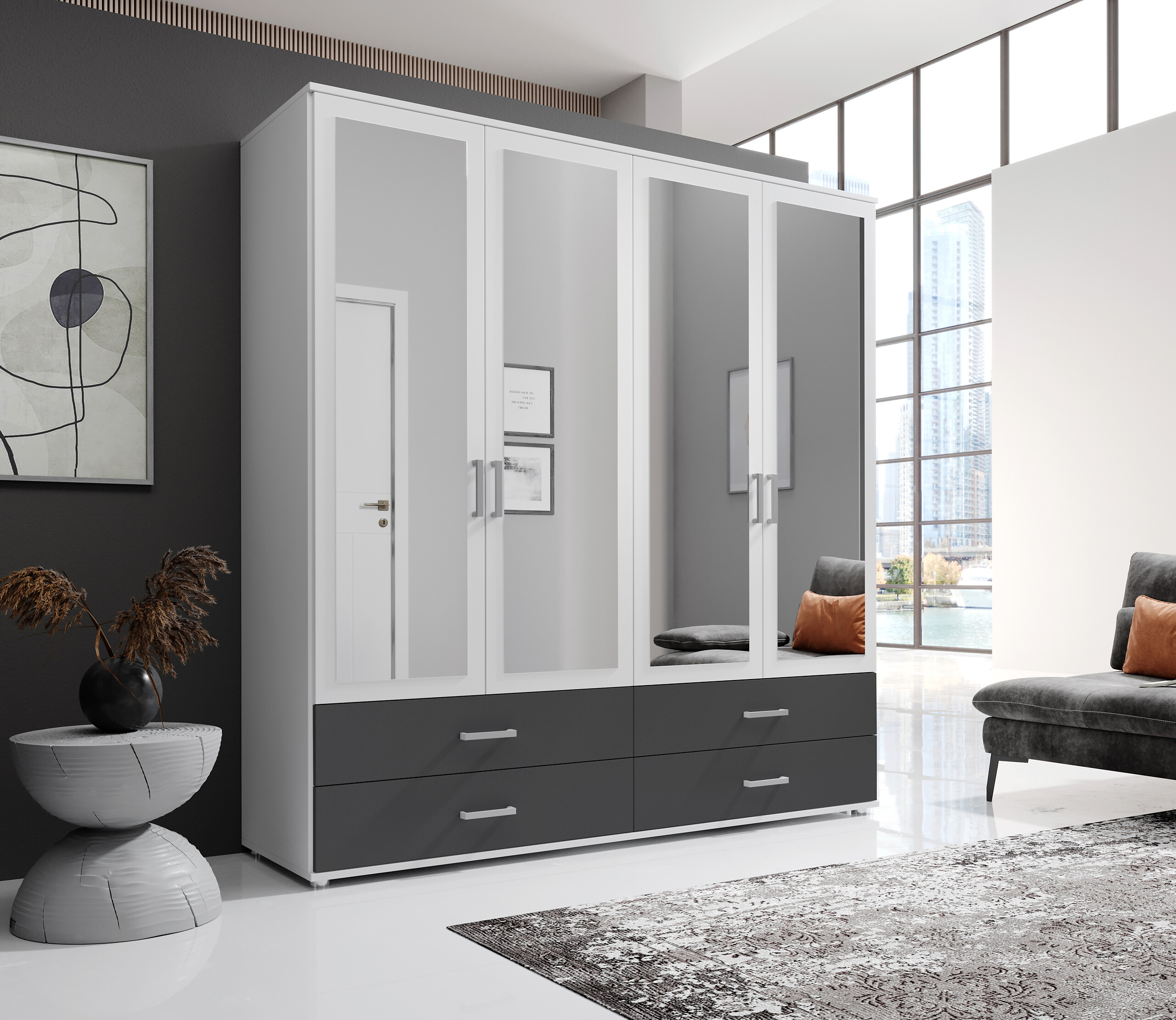 Kleiderschrank Ivar weiß B/H/T: ca. 181x190x51 cm