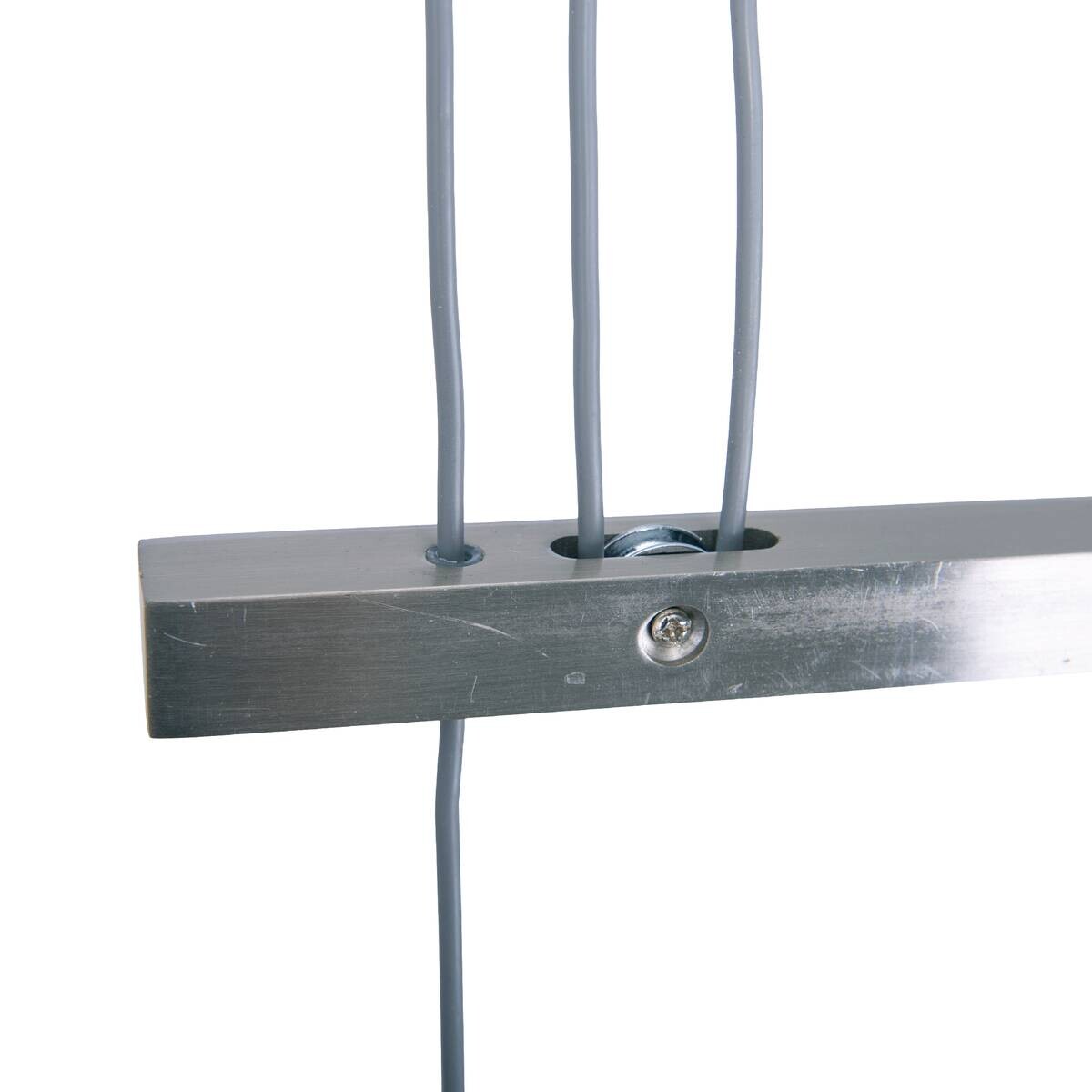 Näve Leuchten Pendelleuchte 7090516 grau Metall Kunststoff Textil B/H/T: ca. 15x116x86 cm E27 4 Brennstellen