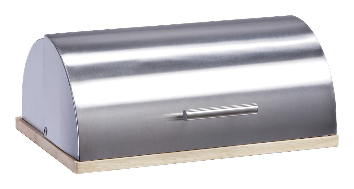 Zeller Brotkasten silber Edelstahl B/H/L: ca. 28x16x39 cm