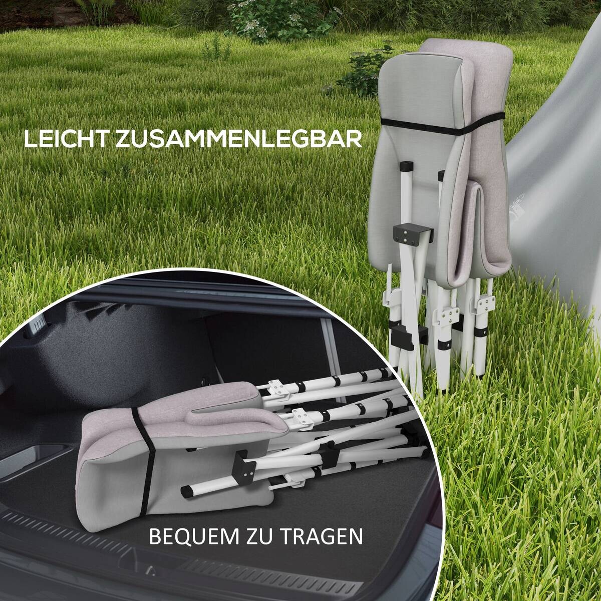 Outsunny Feldbett B/H/L: ca. 65x42x200 cm