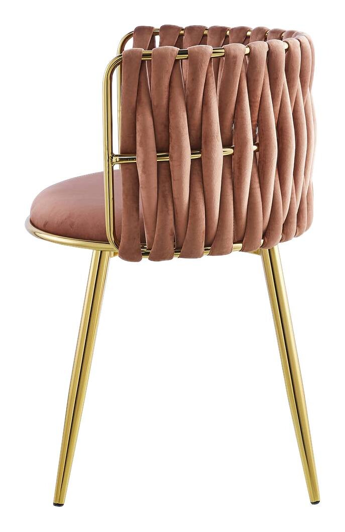 Stuhl Milla 100 2er-Set altrosa Microfaser B/H/T: ca. 57x80x53 cm