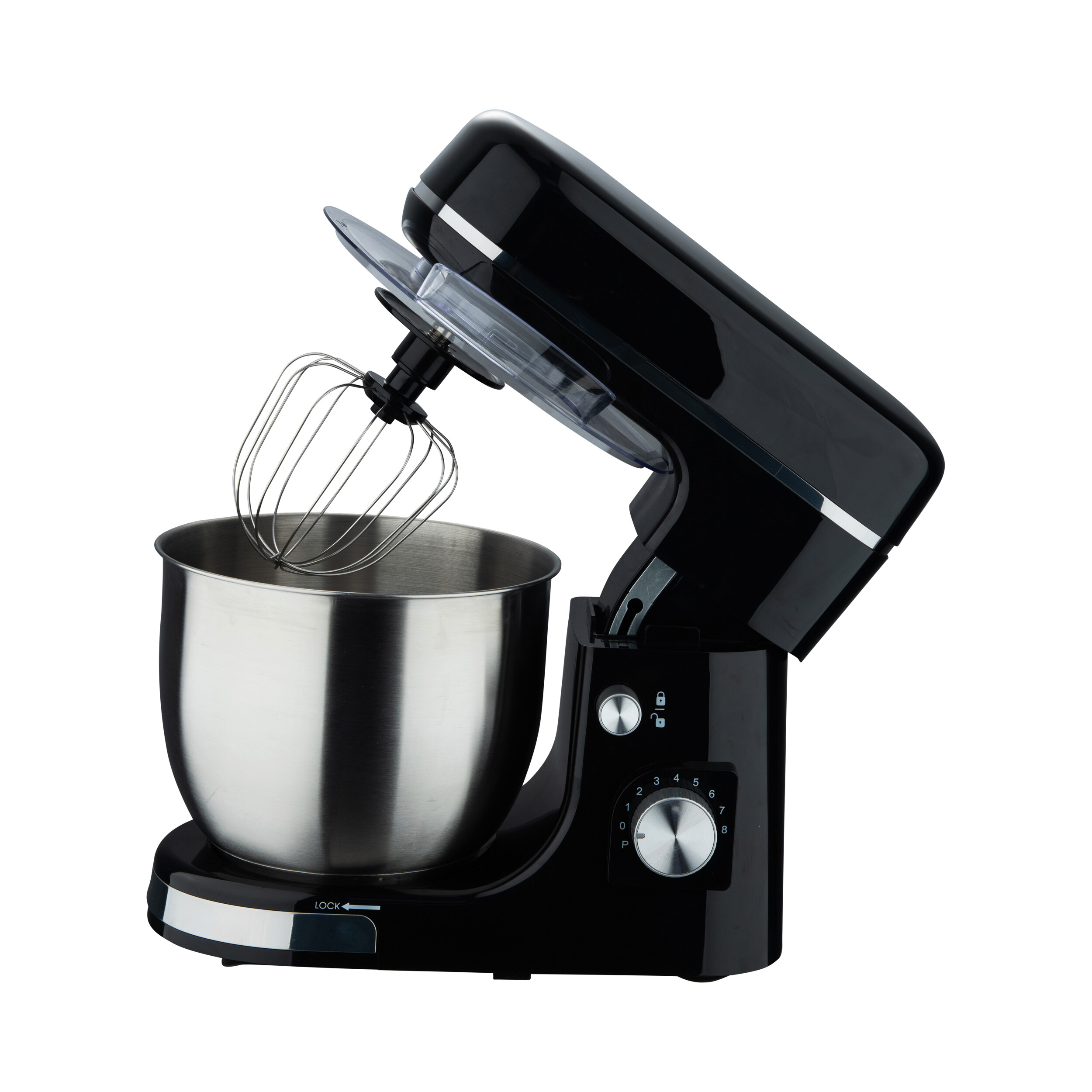 SWISS HOME Küchenmaschine schwarz silber Edelstahl B/H/L: ca. 23x33,5x38 cm