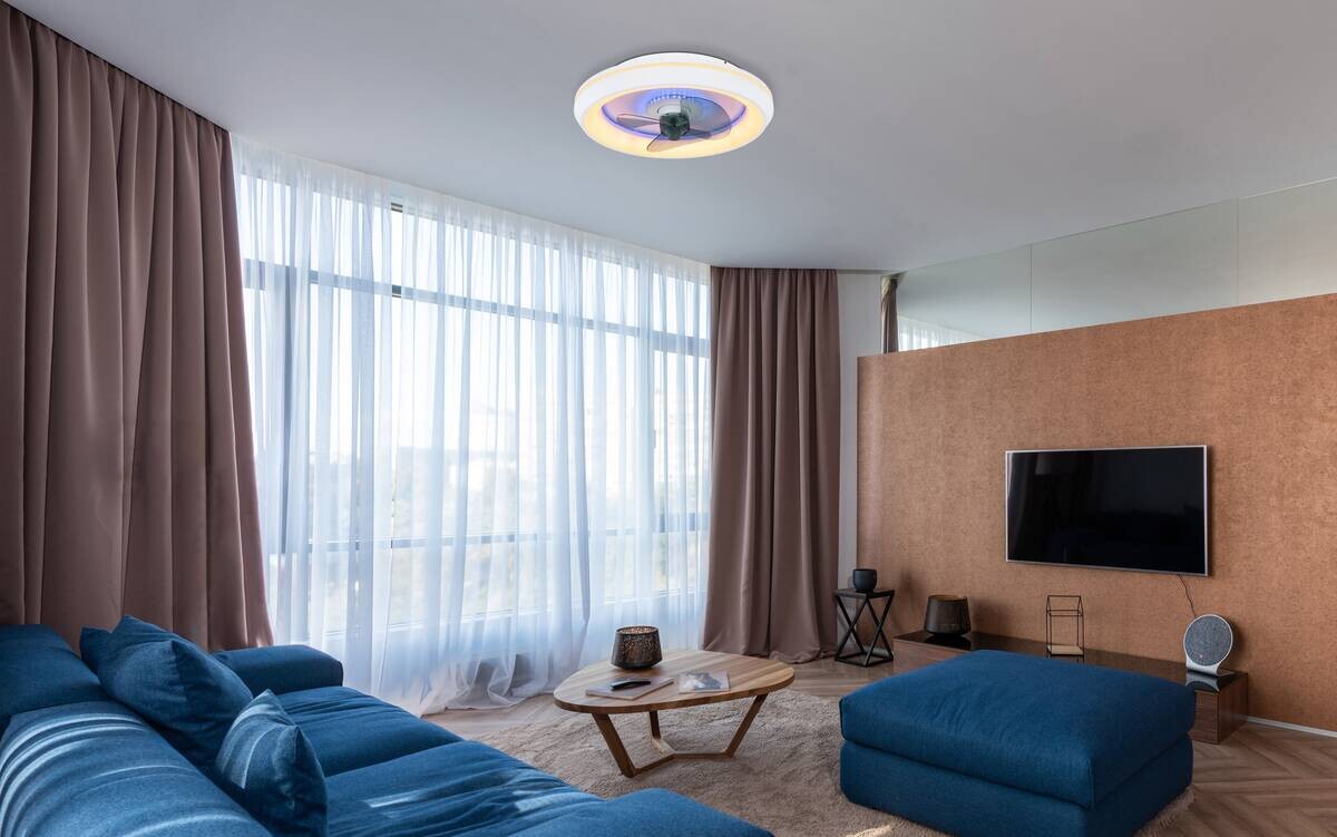 GLOBO LED-Deckenventilator weiß Opal H/D: ca. 13,5x48 cm max. 41 W