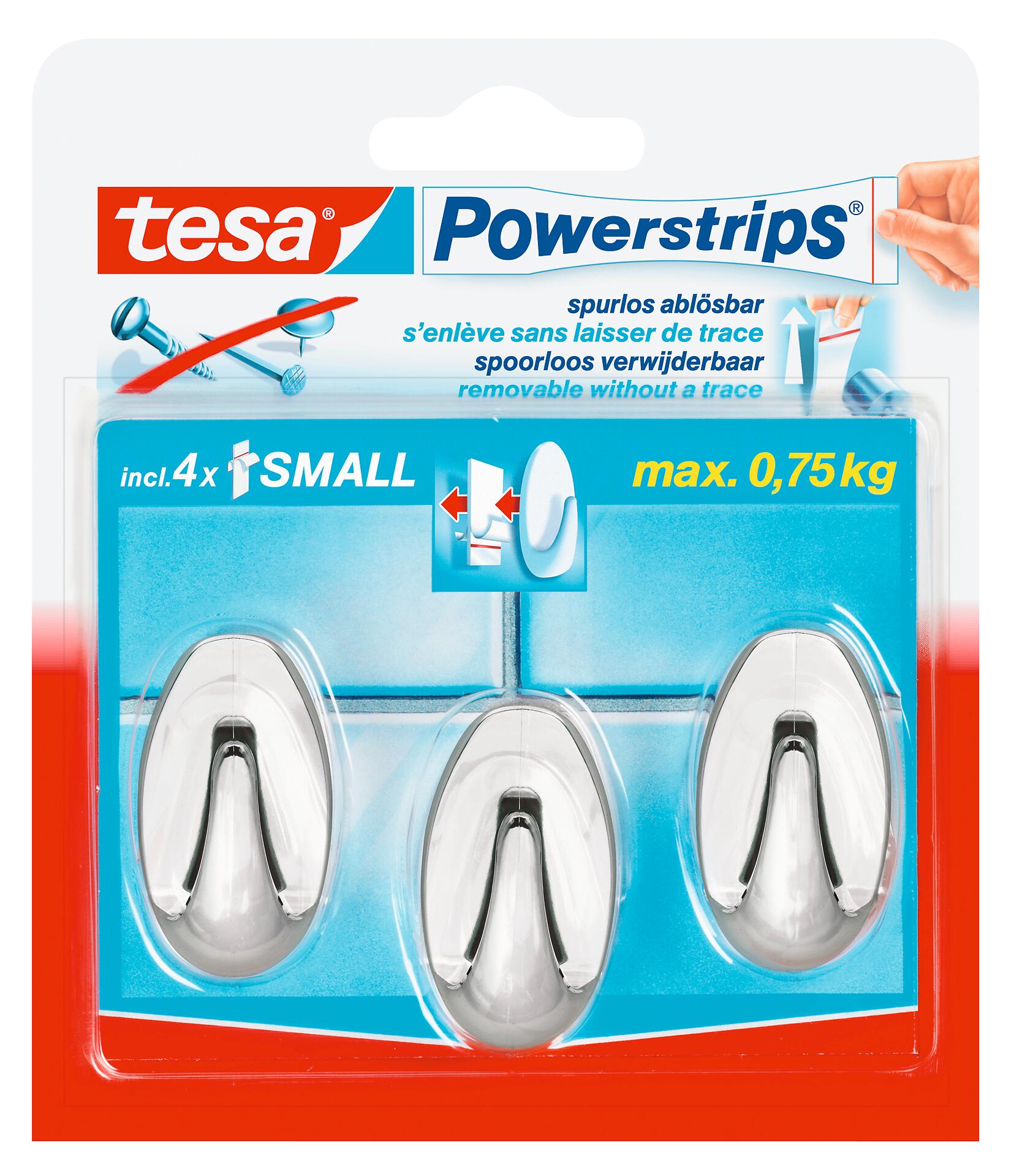 Powerstrips Chrom Kunststoff B/H/L: ca. 25,5x4,4x17 cm