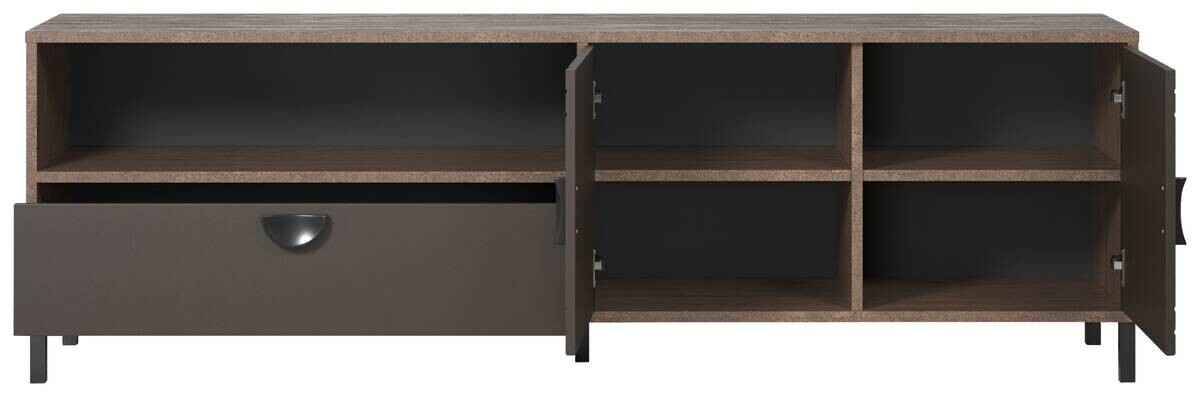 Lowboard Fusion Eiche dunkel Nachbildung bronze Optik B/H/T: ca. 183x55x40 cm