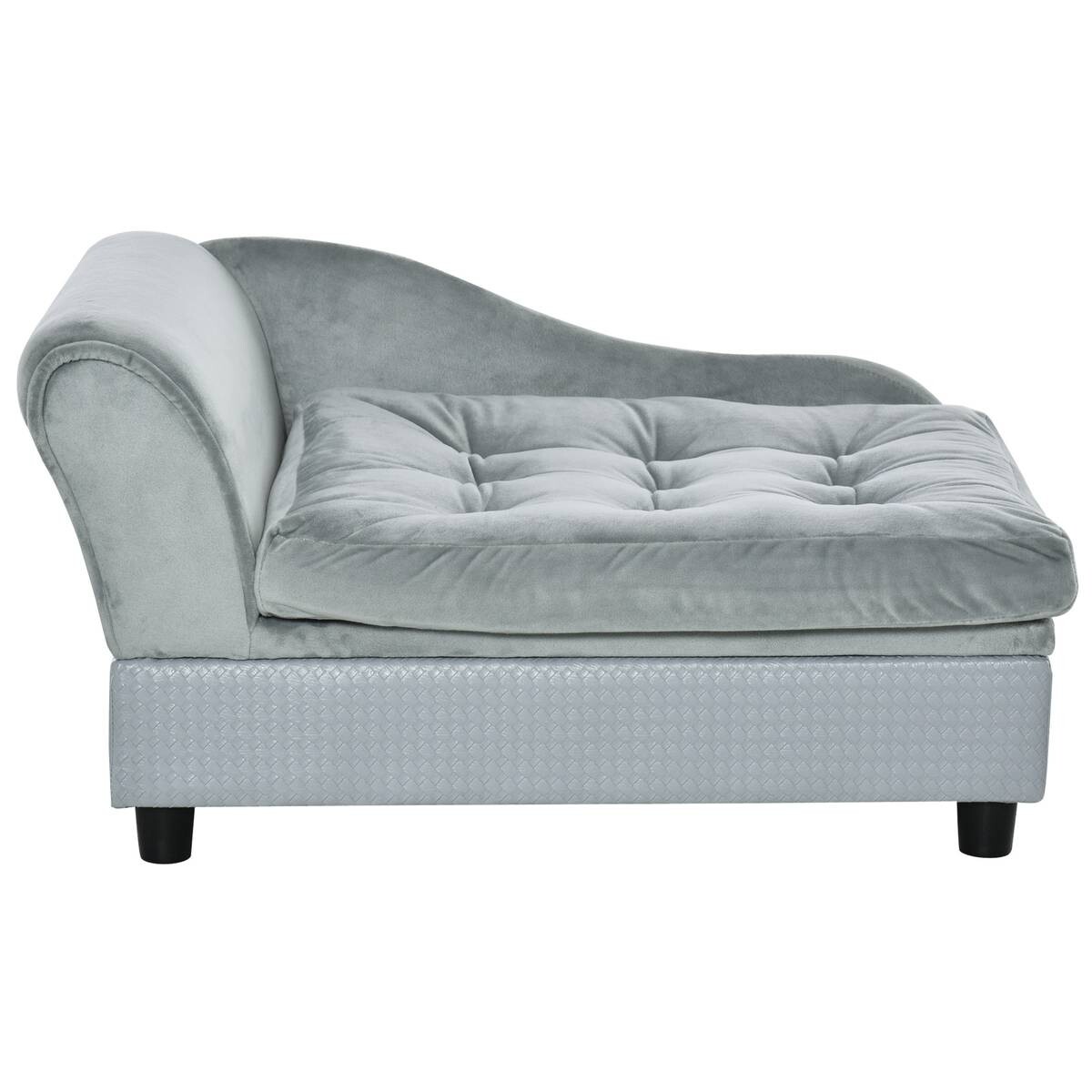 PawHut Hundesofa hellblau Holz B/H/T: ca. 76x42x45 cm