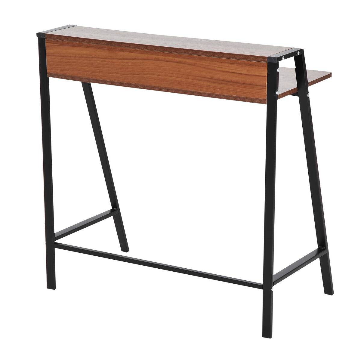 Schreibtisch 836-055 walnuss Nachbildung schwarz B/H/T: ca. 84x85x45 cm