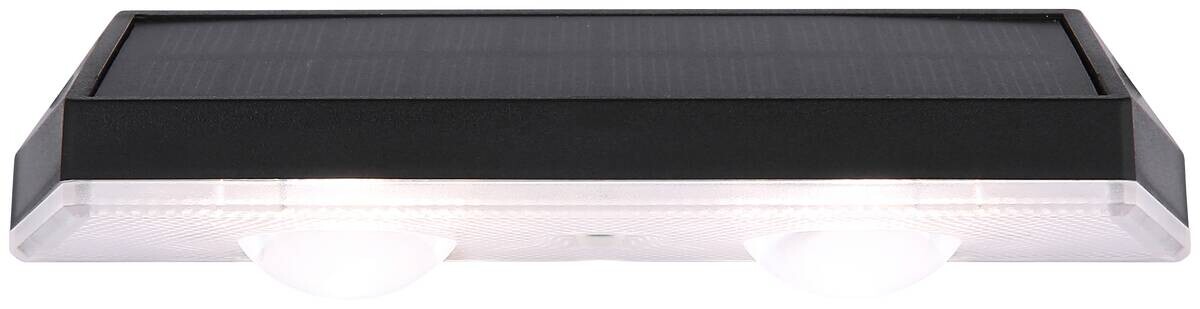 Solarleuchte transparent mattschwarz Kunststoff B/H: ca. 14x3,7 cm