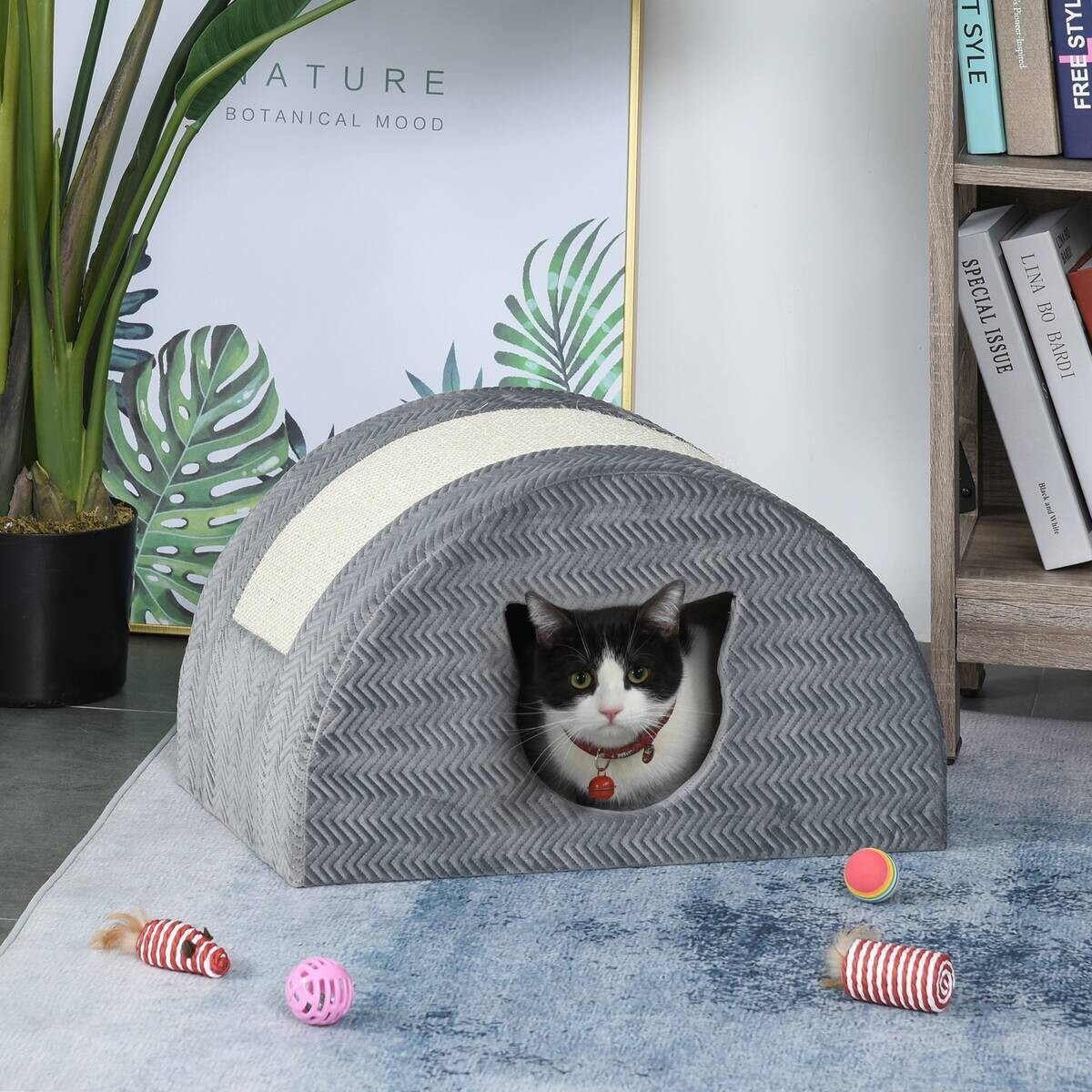 PawHut Katzen-Zubehör grau Edelstahl B/H/L: ca. 30x48,5x30 cm