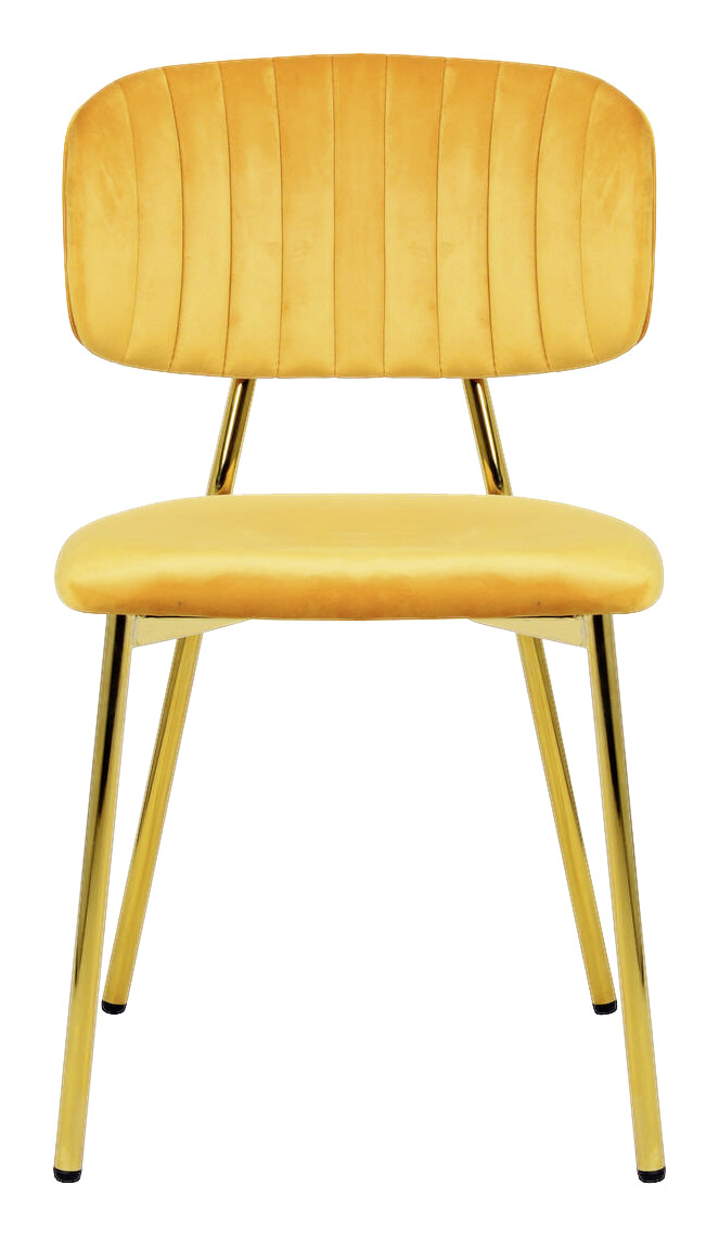 Stuhl Kian 100 2er-Set orange Microfaser B/H/T: ca. 47x80x51 cm