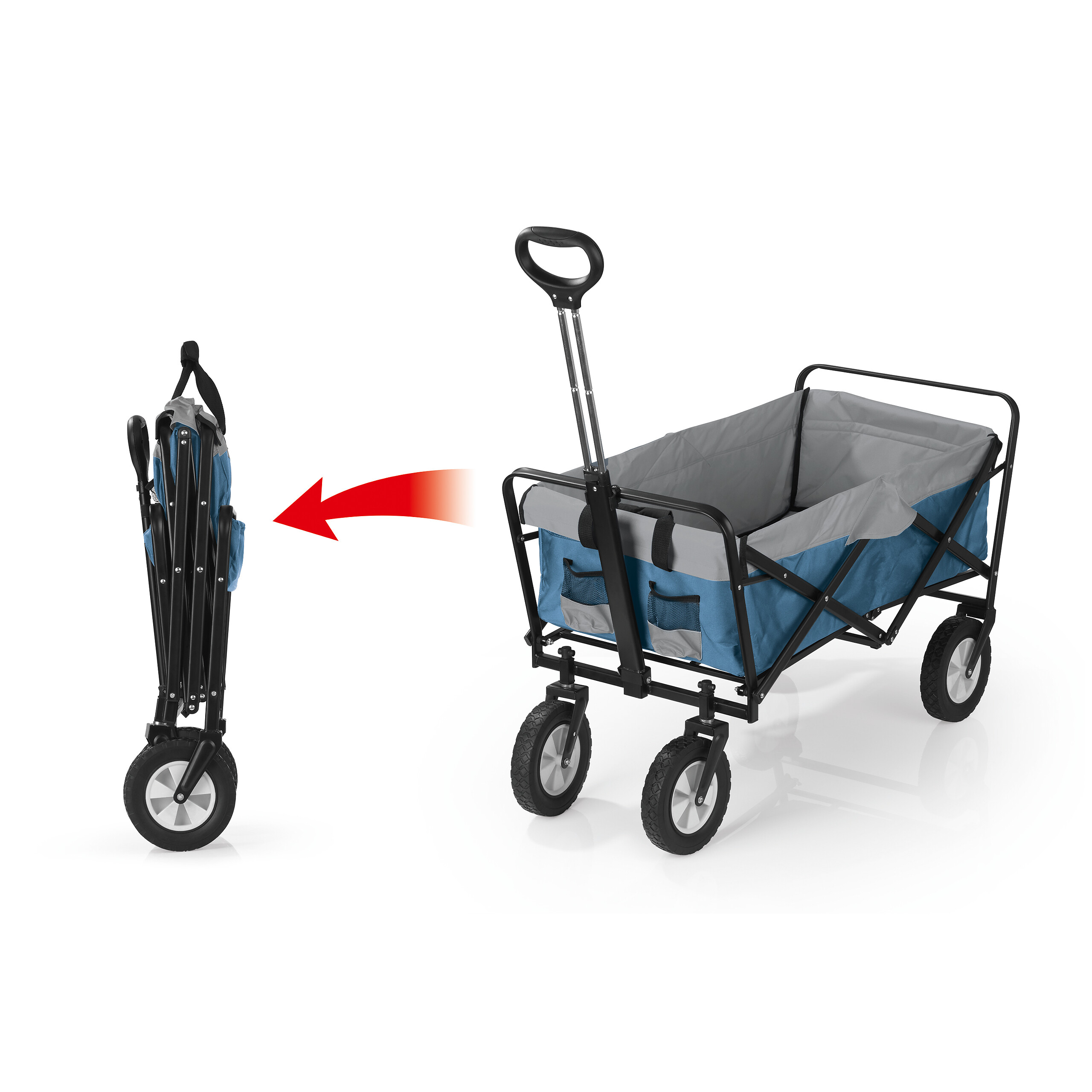 EasyMaxx Bollerwagen blau B/H/T: ca. 50x72x102 cm