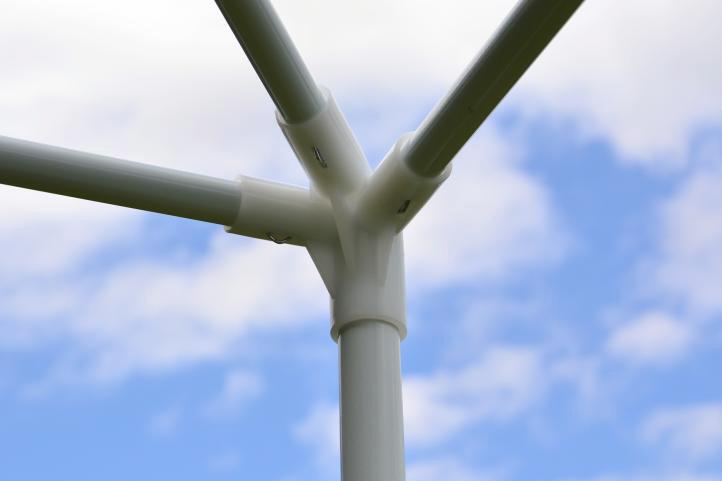 VCM Pavillon blau Stahlrohr B/H/L: ca. 300x197x300 cm