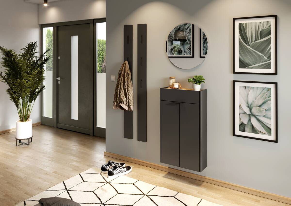 Mehrzweckschrank 1397-549 Graphit Optik Eiche Navarra Nachbildung B/H/T: ca. 56x97x22 cm