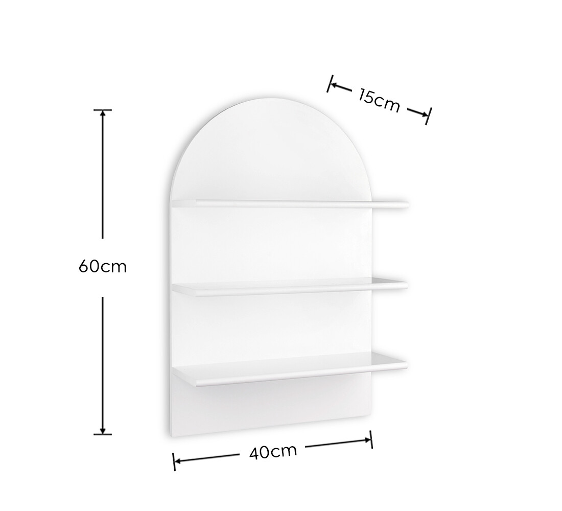 Wandregal Alba weiß B/H/T: ca. 40x60x15 cm