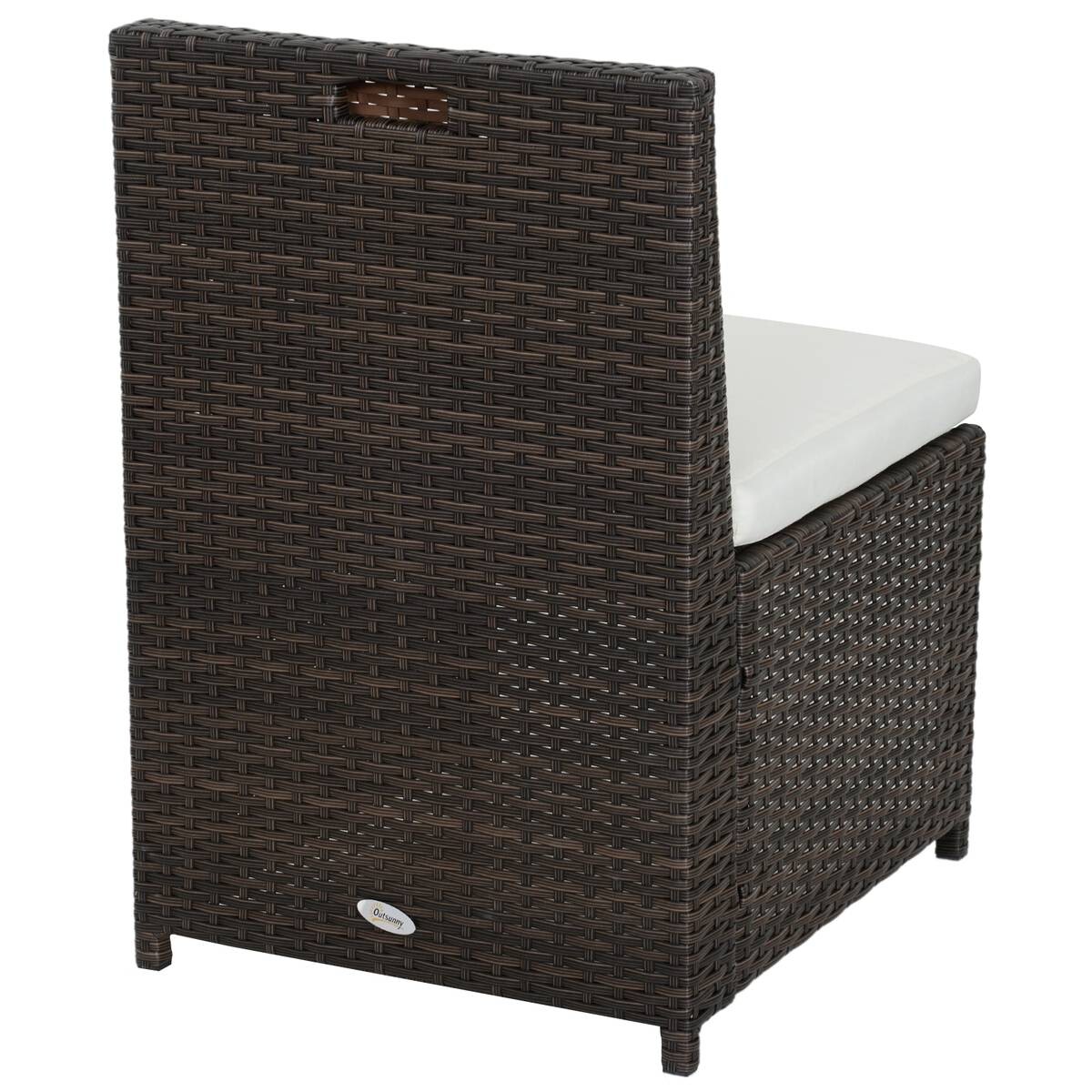 Outsunny Garnitur braun Polyrattan
