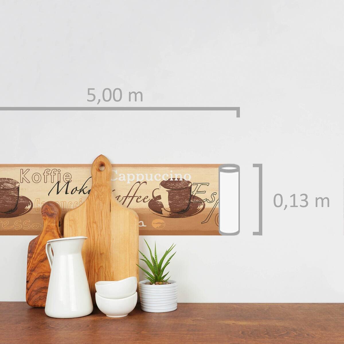 A.S.Creation Bordüre beige creme braun B/H/D: ca. 13x500x5,5 cm