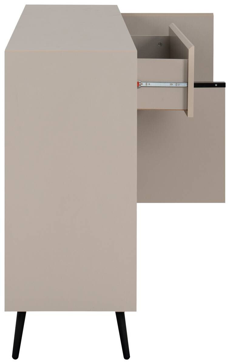 Sideboard Arona sand schwarz B/H/T: ca. 175x90x38 cm