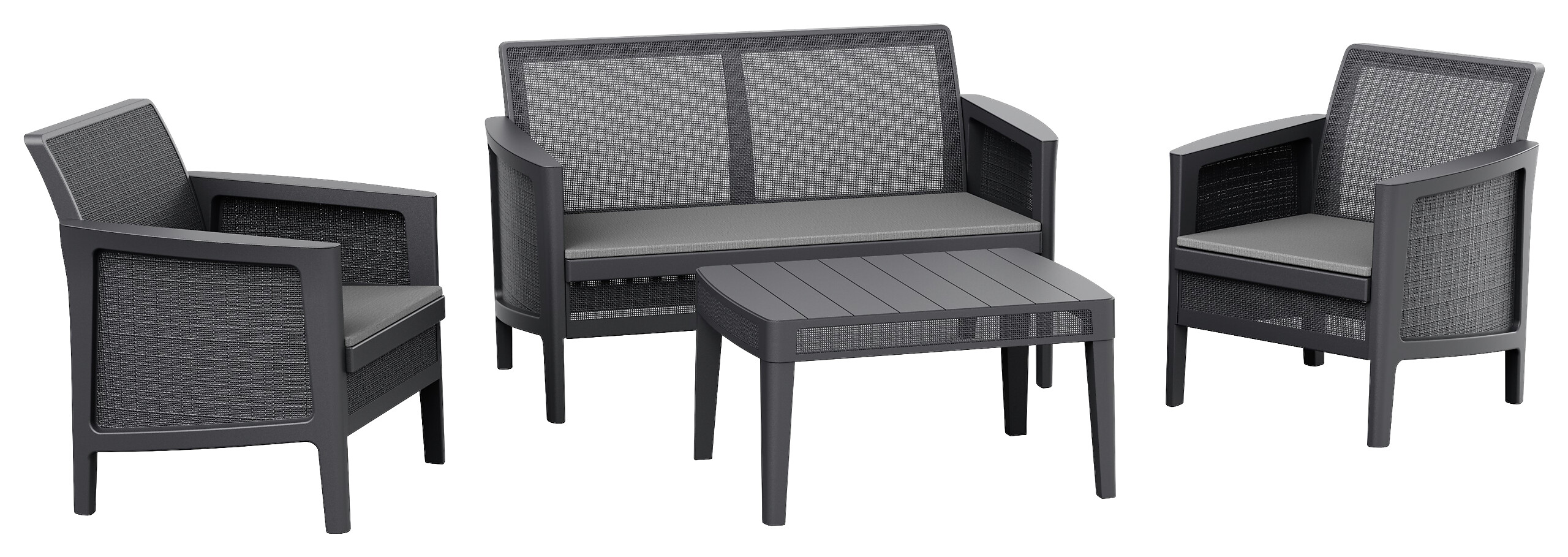 Jardin Gartensitzgruppe Atlas Graphit Kunststoff