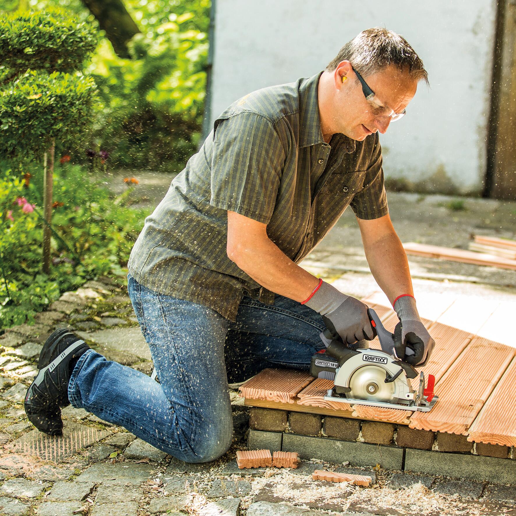 Kraftixx Akku-Handkreissäge KX-HKS 18 Li Solo