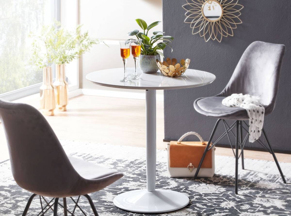 Esstisch weiß lackiert weiß lackiert lackiert B/H/T: ca. 75x74x75 cm