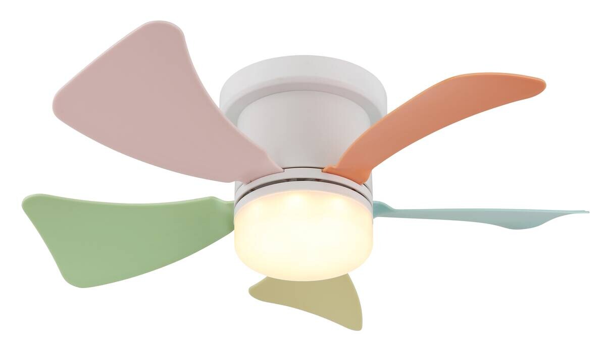 GLOBO Deckenventilator bunt weiß Opal H/D: ca. 13x40,6 cm max. 10 W