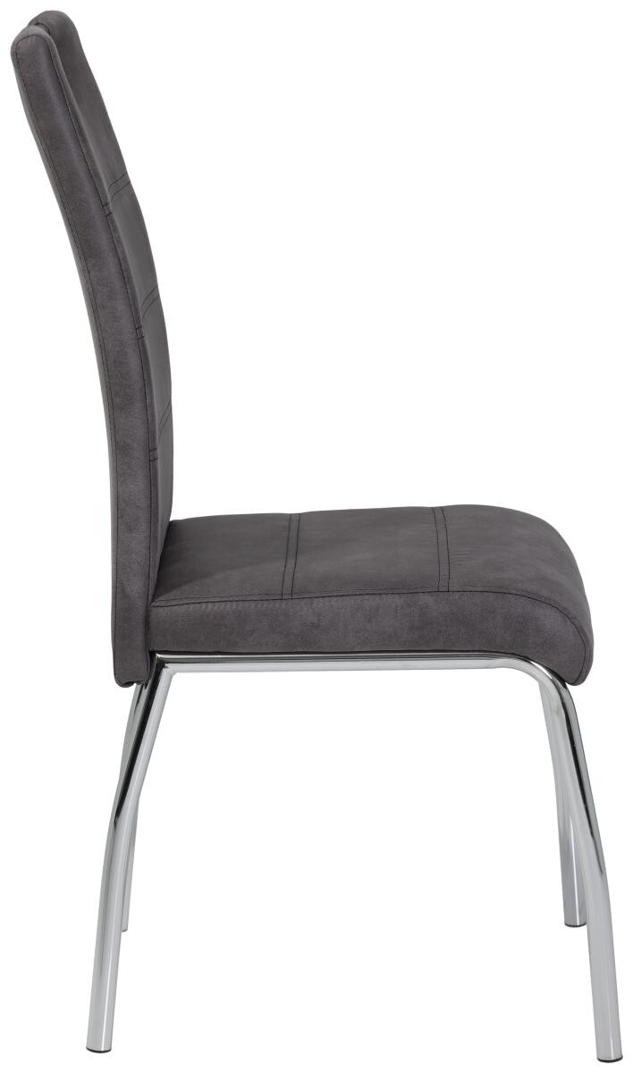 Stuhl Susi 2er Set anthrazit Vintage Microfaser B/H/T: ca. 44x98x61 cm