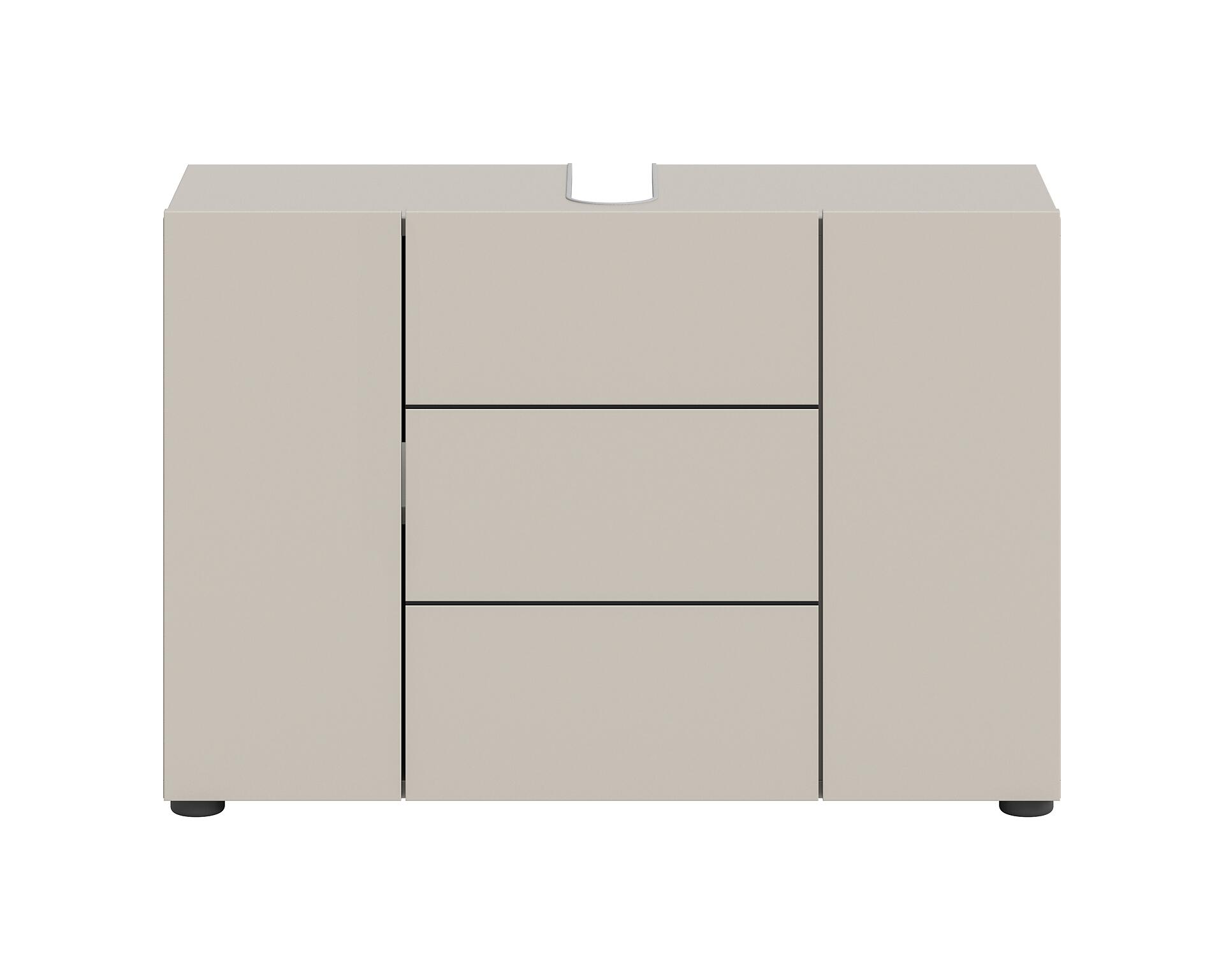 Waschbeckenunterschrank VIRA Cashmere schwarz B/H/T: ca. 82x56x34 cm