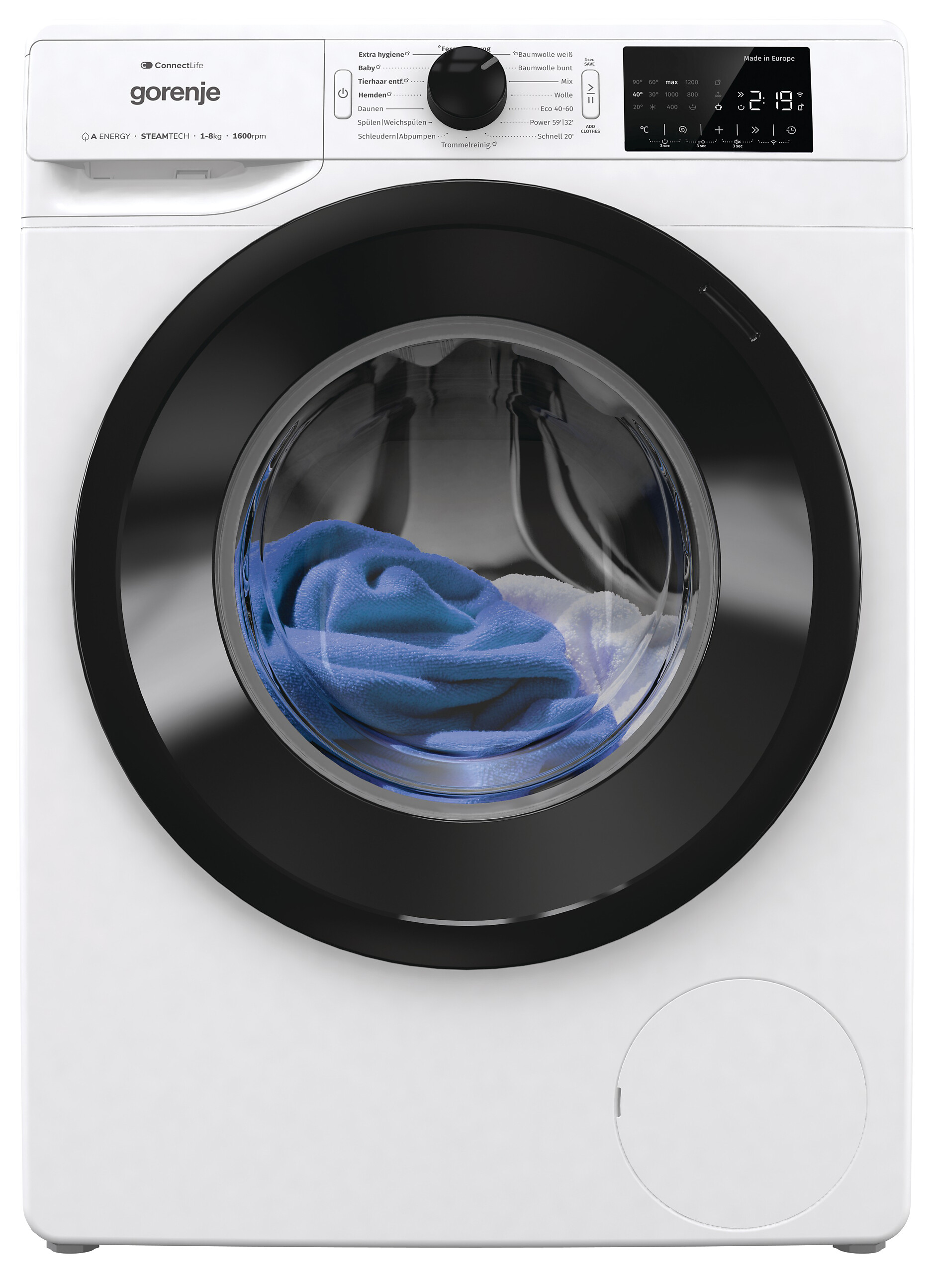 Gorenje Waschmaschine WPNEI86ATS weiß B/H/T: ca. 60x85x55 cm ca. 8 kg Gorenje Waschmaschine WPNEI86ATS weiß B/H/T: ca. 60x85x55 cm ca. 8 kg