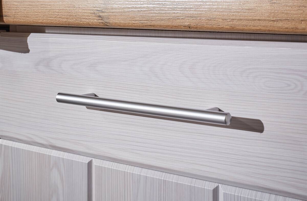 Respekta Inselküche Anton weiß Lärche Nachbildung B/H/T: ca. 310x211x60 cm