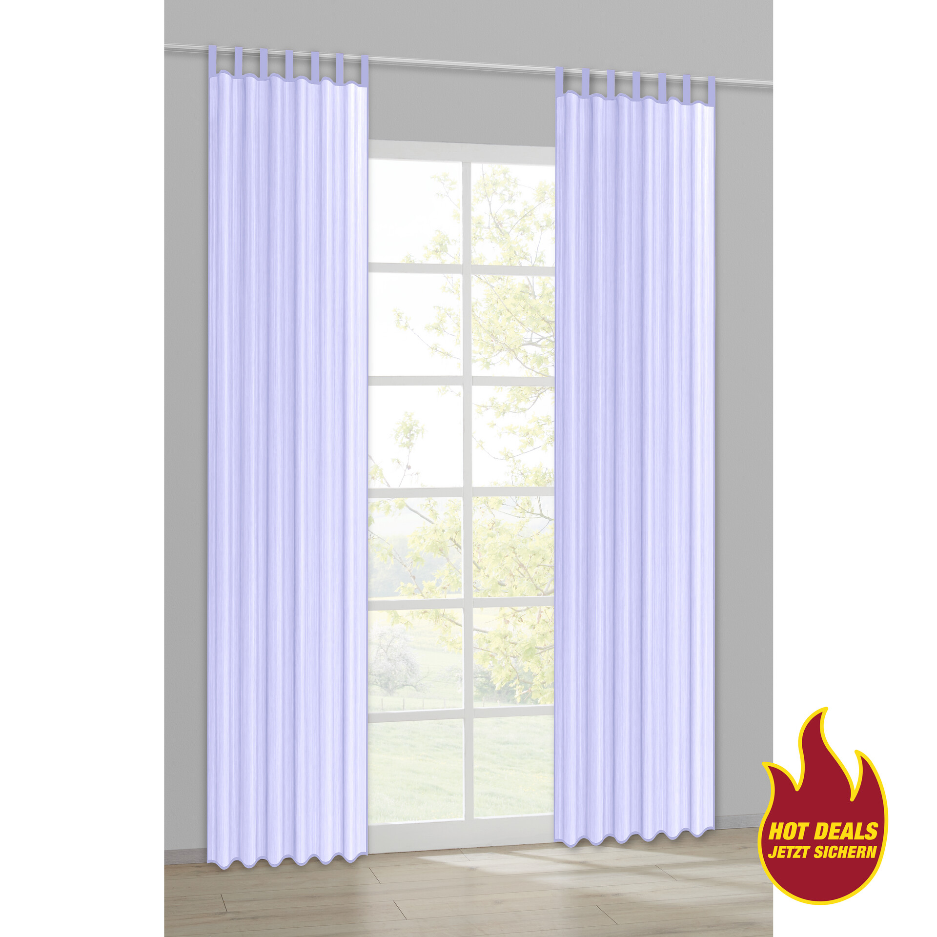 Sensation Schlaufenvorhang Look flieder B/L: ca. 140x235 cm