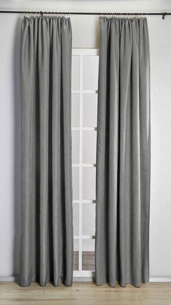 silver edition Verdunklungsvorhang Henry grau B/L: ca. 135x245 cm