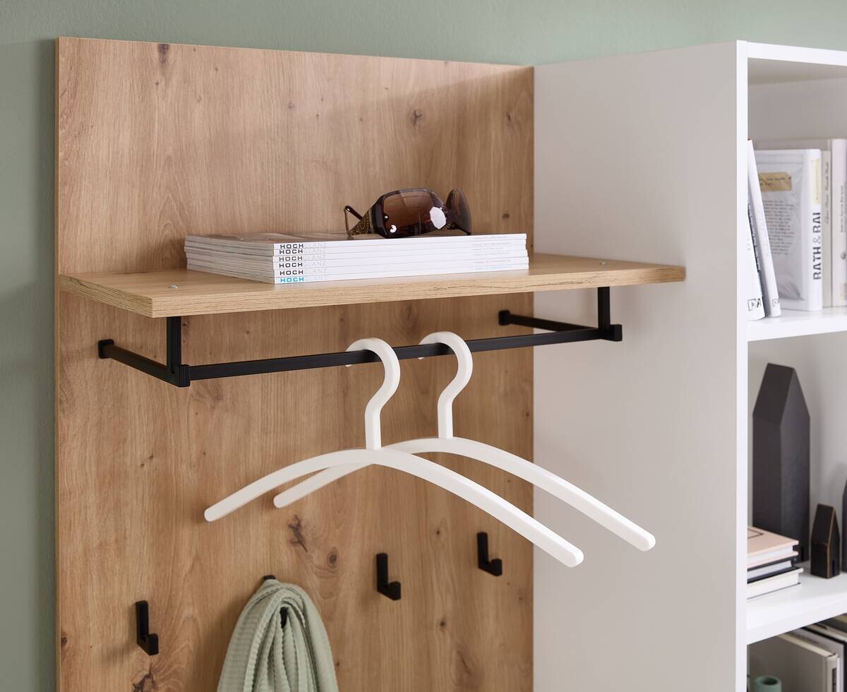 Garderobe Venlo weiß Eiche Artisan Nachbildung B/H/T: ca. 169x196x38 cm