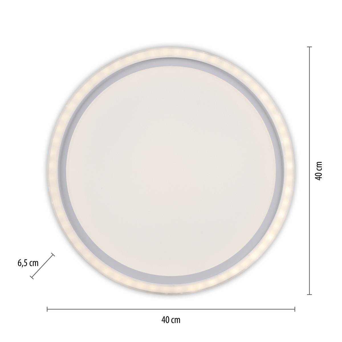 Just Light LED-Deckenleuchte BEDGING 14883-16 weiß Eisen Kunststoff H/D: ca. 6,5x40 cm 2 Brennstellen