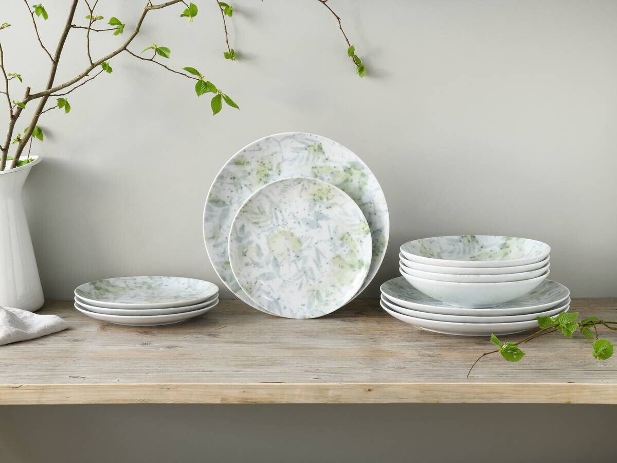 CreaTable Tafelservice Tropical - Serie Home multicolor Porzellan 12 tlg.