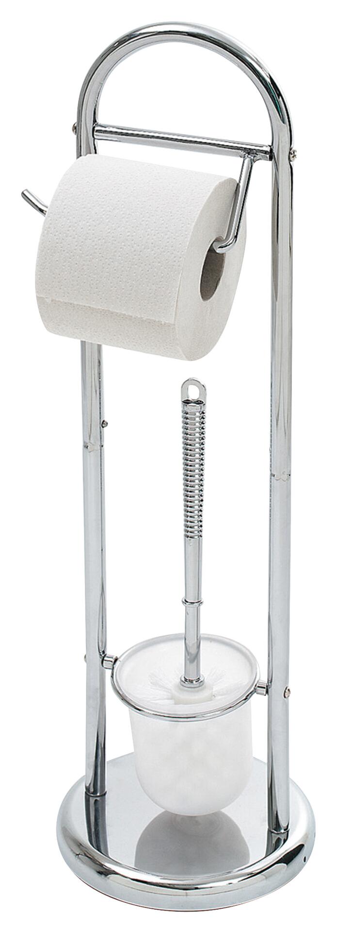 Axentia Stand-WC-Garnitur Kurt Chrom Edelstahl