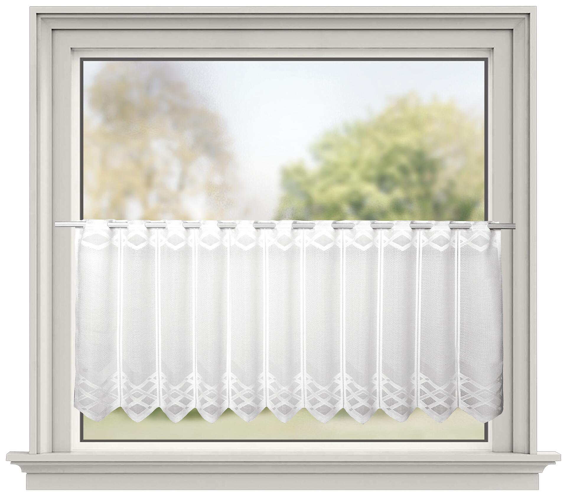 Sensation Scheibengardine weiß B/L: ca. 200x60 cm