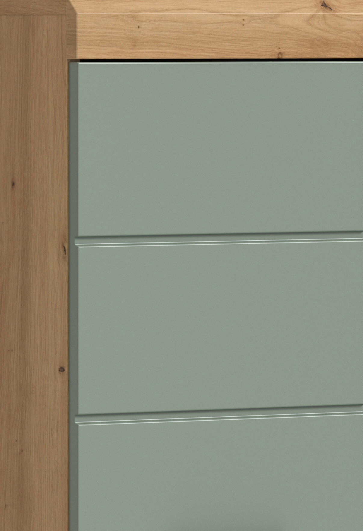 Schrank Scout Eiche Artisan Nachbildung salbei Nachbildung B/H/T: ca. 74x88x31 cm