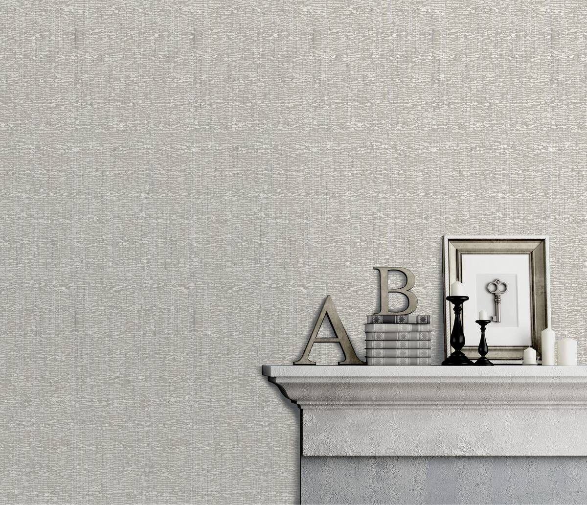 Vinyltapete Struktur hellbraun B/L: ca. 53x1005 cm