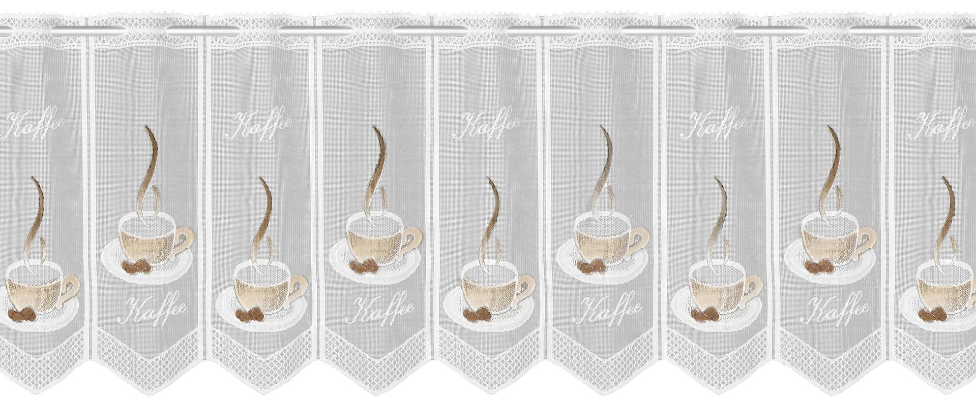 POCOline Scheibengardine Kaffee braun B/L: ca. 145x45 cm