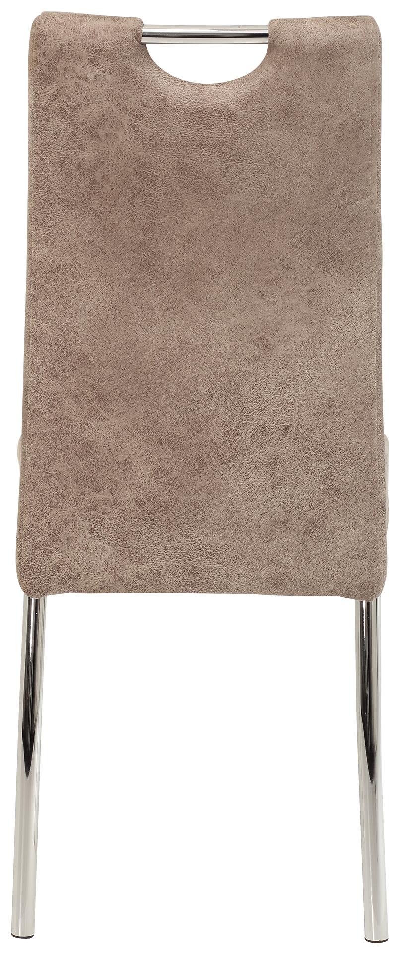 Stuhl Susi 2er Set beige Vintage Microfaser B/H/T: ca. 44x98x61 cm