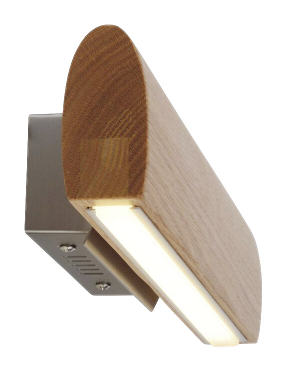 Näve Leuchten LED Wandleuchte NV1287814 braun Holz Metall B/H/T: ca. 7x8x35 cm 1 Brennstellen