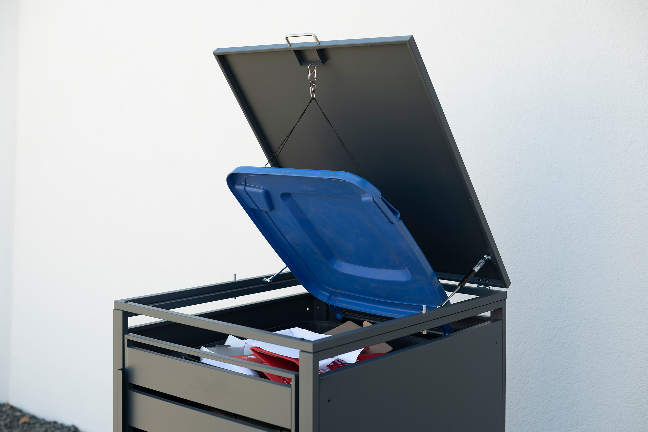 Westmann Mülltonnenbox 1-fach Kubus anthrazit B/H/L: ca. 80x116x60 cm