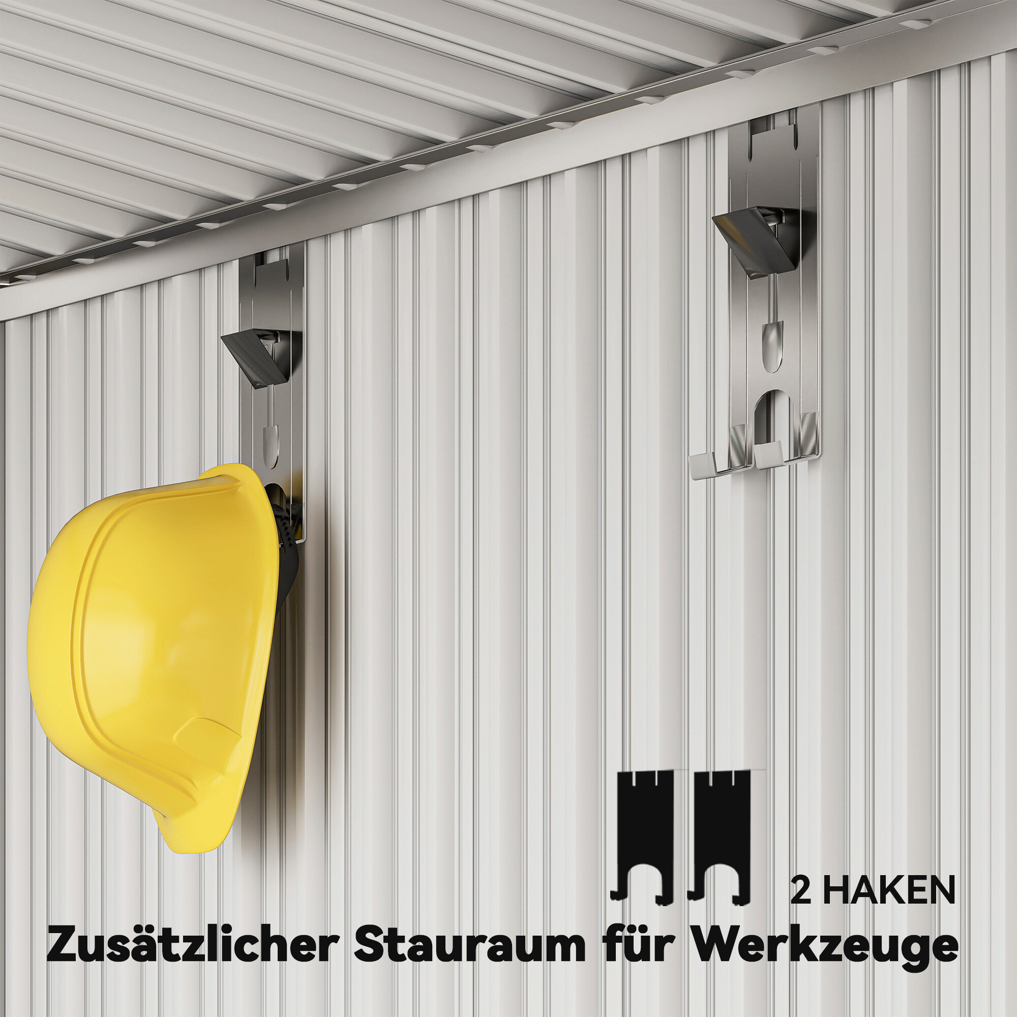 Outsunny Gerätehaus dunkelgrau B/H/L: ca. 122x182x195 cm