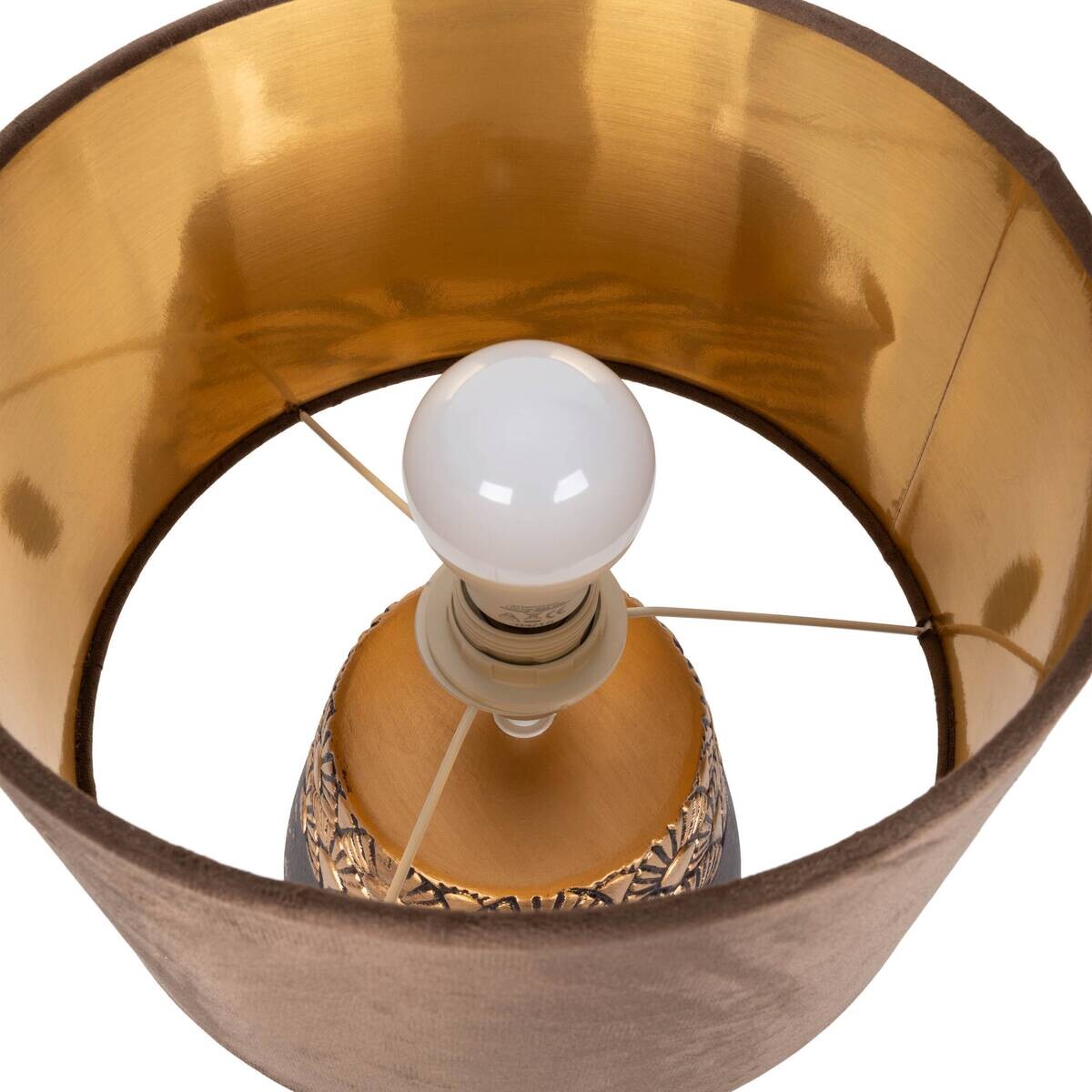 Näve Leuchten Tischleuchte tabak Keramik B/H/T/D: ca. 26x39x26x26 cm E27 1 Brennstellen