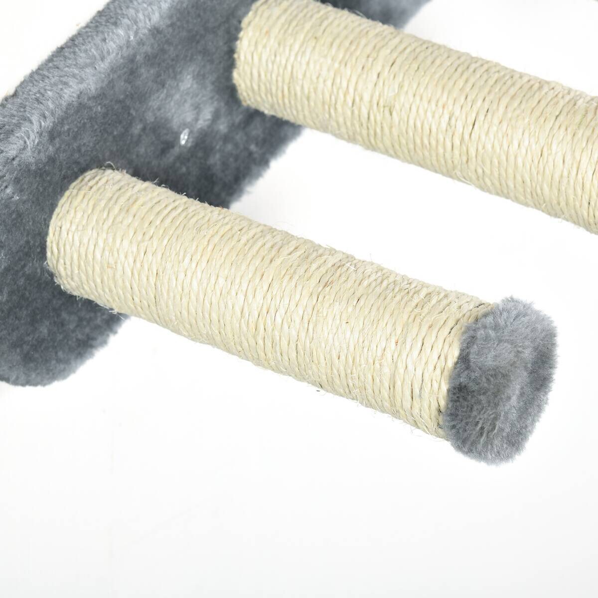 PawHut Katzen Kletterwand grau Polyester B/H/L: ca. 28x73x40 cm