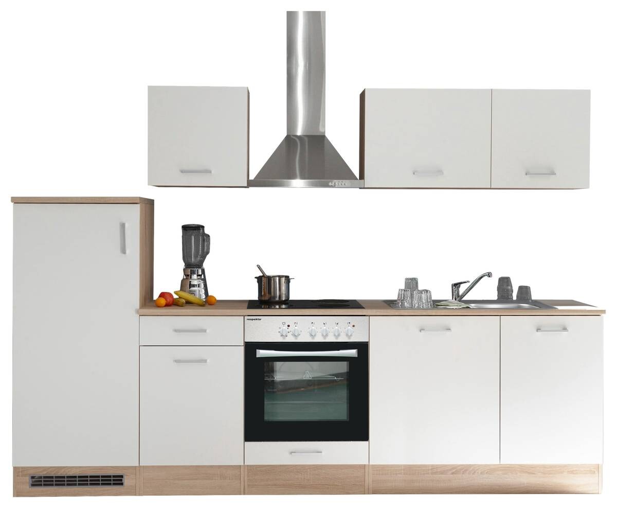 Respekta Küchenblock Economy weiß matt B/H/T: ca. 280x200x60 cm