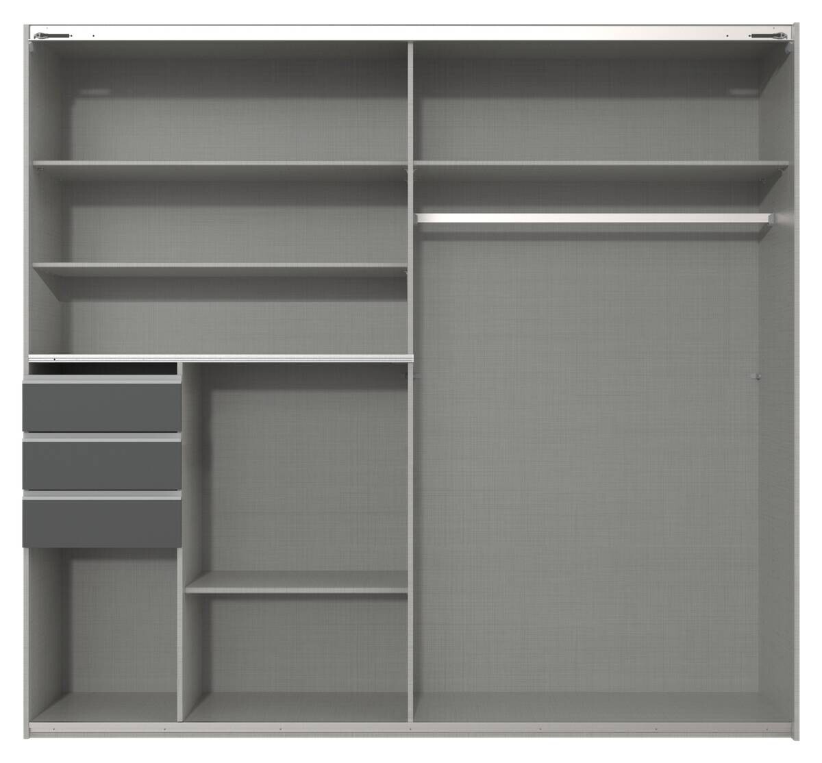 Schwebetürenschrank Schwerin Graphit B/H/T: ca. 180x198x65 cm