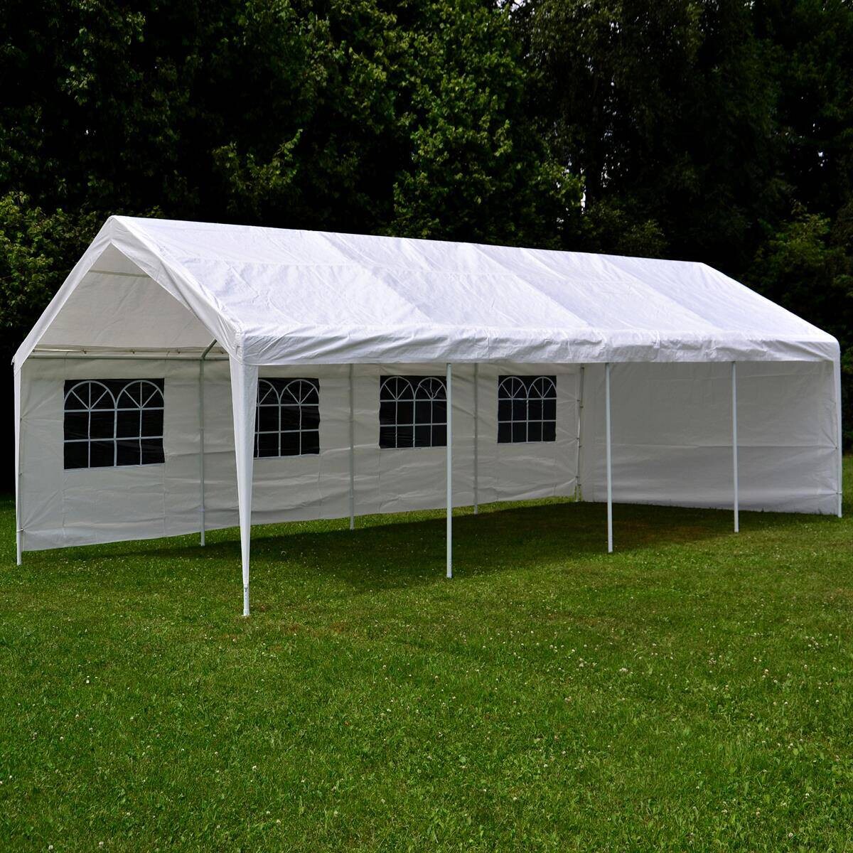 VCM Pavillon weiß Metall B/H/L: ca. 400x200x800 cm