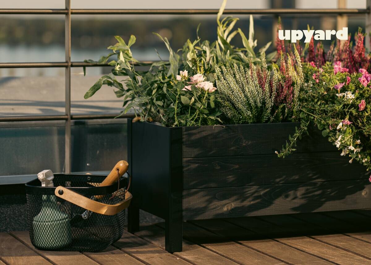 UPYARD Hochbeet MODERN schwarz Holz B/H/L: ca. 36x32x78 cm