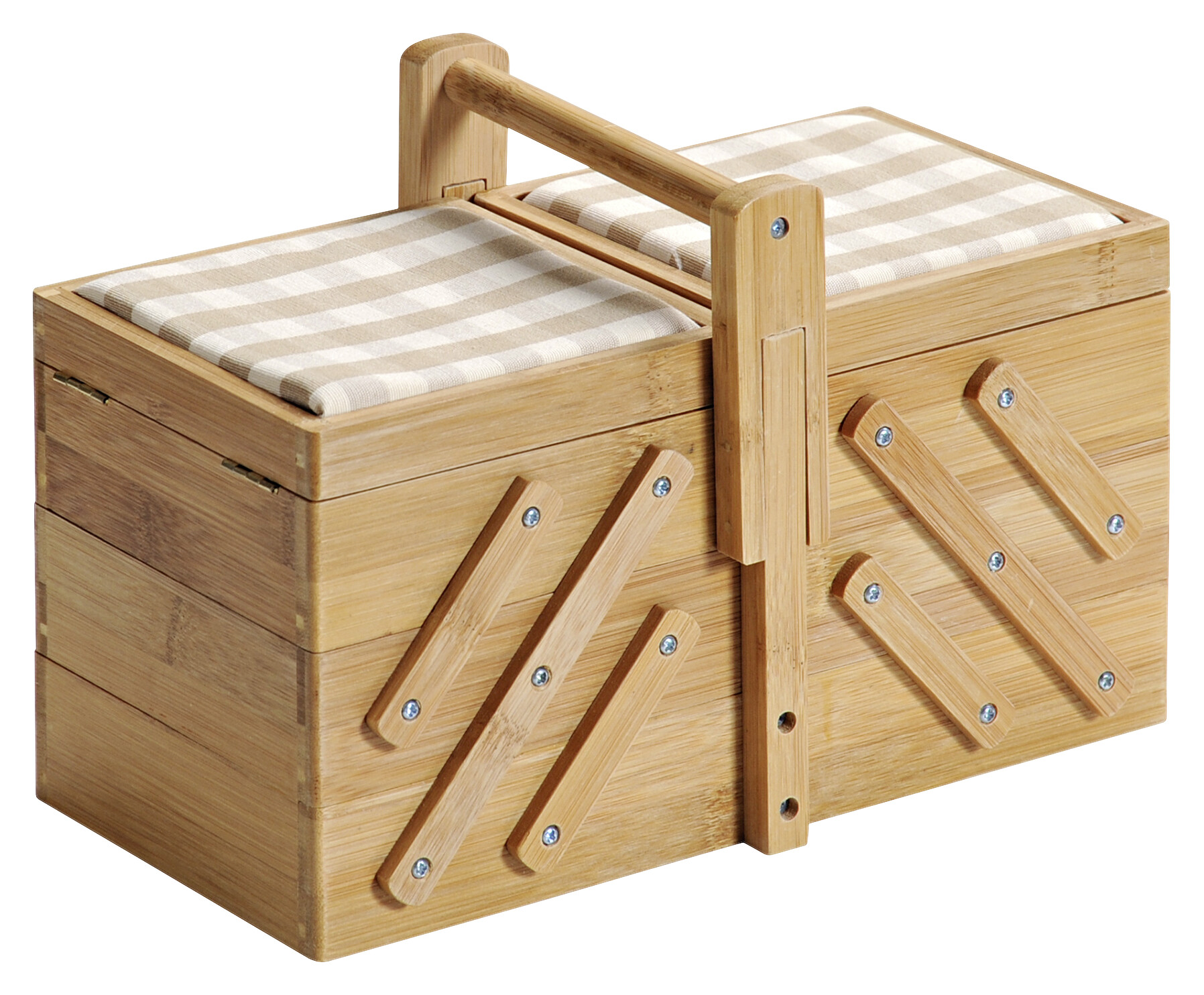 Kesper Nähkästchen braun Bambus B/H/T: ca. 29x19x16,5 cm